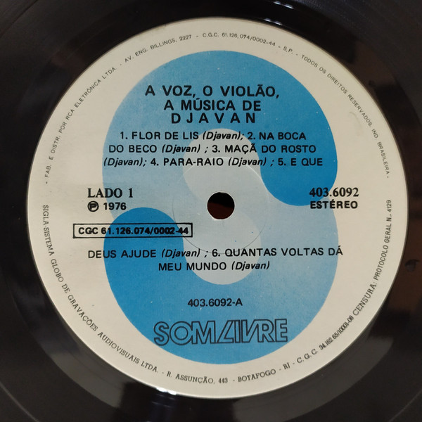 Djavan - A Voz, O Violão, A Música De Djavan | Som Livre (403.6092) - 3
