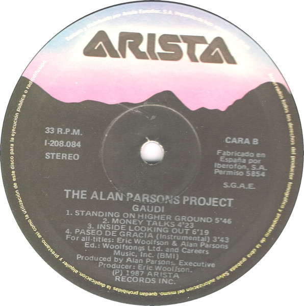 The Alan Parsons Project - Gaudi | Arista (I 208084) - 3