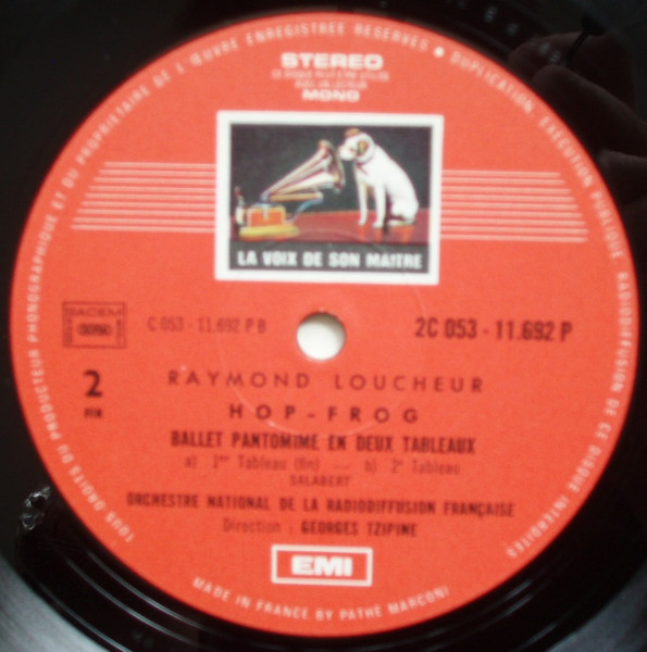 Raymond Loucheur , Orchestre National De France , Georges Tzipine - Rapsodie Malgache, Hop-Frog | La Voix de Son Maître (2C 053-11692) - 3