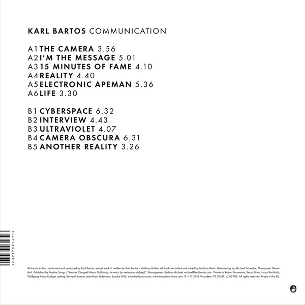 Karl Bartos - Communication | Trocadero Records (TR 20611) - 2