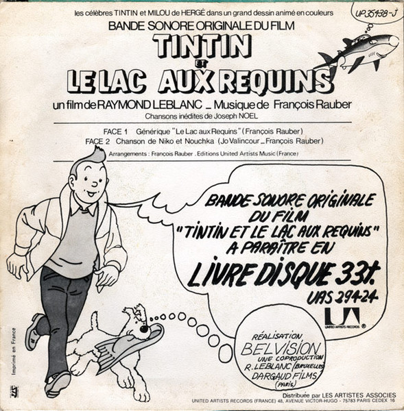 Bande Sonore Originale Du Film Tintin Et Le Lac Aux Requins