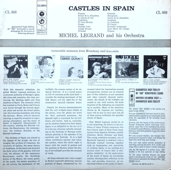 Michel Legrand Et Son Orchestre - Castles In Spain | Columbia (CL 888) - 2 Michel Legrand Et Son Orchestre - Castles In Spain | Columbia (CL 888) - 2