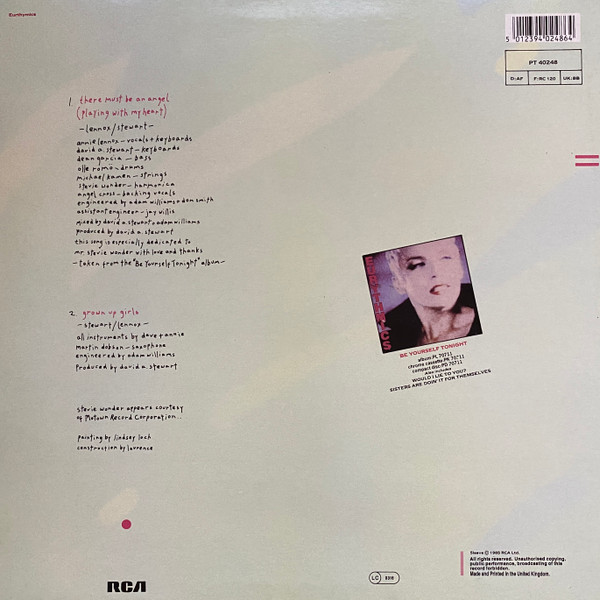 Eurythmics - There Must Be An Angel (Playing With My Heart) | RCA (PT 40248) - 2