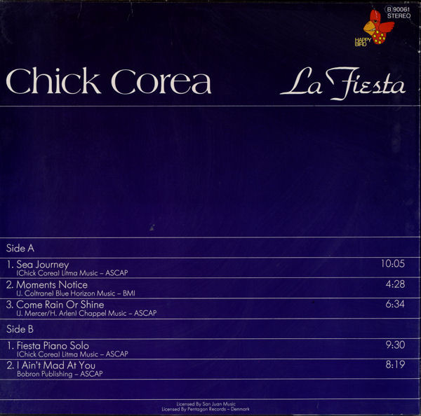 Chick Corea - La Fiesta | Happy Bird (B 90 061) - 2