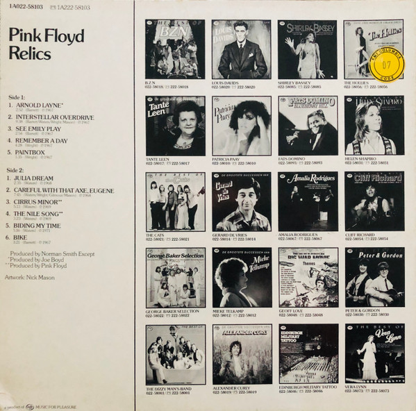Pink Floyd - Relics | Music For Pleasure (1A022-58103) - 2 Pink Floyd - Relics | Music For Pleasure (1A022-58103) - 2
