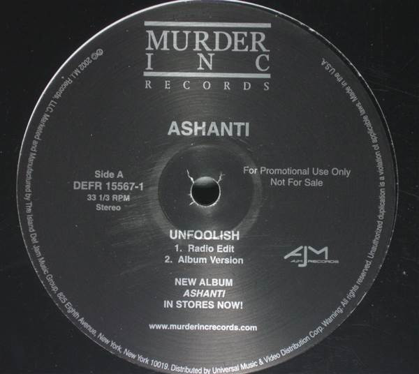 Ashanti - Unfoolish | Murder Inc Records (DEFR 15567-1) - main Ashanti - Unfoolish | Murder Inc Records (DEFR 15567-1) - main