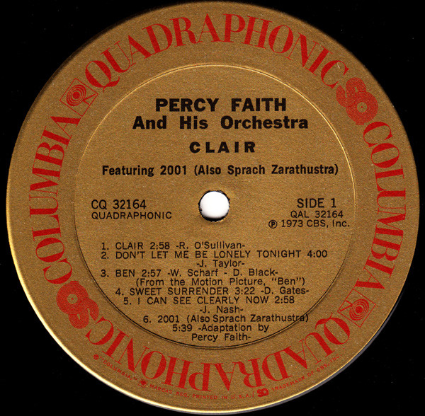 Percy Faith - Clair | Columbia (CQ 32164) - 3