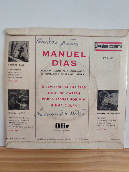 Manuel Dias - Ó Tempo Volta Para Trás | Président (PRC. 467) - 2