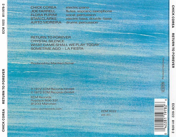 Chick Corea - Return To Forever | ECM Records (ECM 1022) - 2