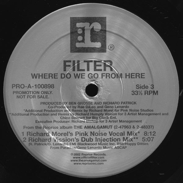 Filter - Where Do We Go From Here | Reprise Records (PRO-A-100898) - 4 Filter - Where Do We Go From Here | Reprise Records (PRO-A-100898) - 4