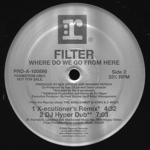 Filter - Where Do We Go From Here | Reprise Records (PRO-A-100898) - 3 Filter - Where Do We Go From Here | Reprise Records (PRO-A-100898) - 3