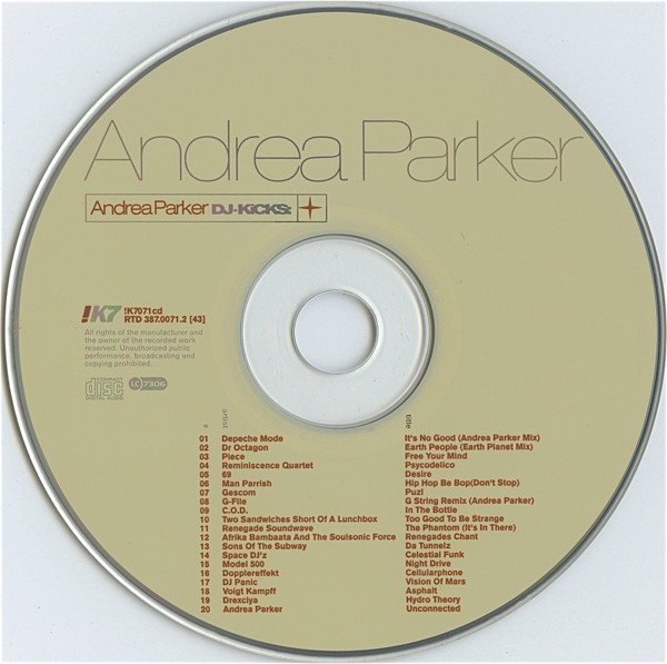 Andrea Parker - DJ-Kicks: | !K7 (K7071CD) - 3 Andrea Parker - DJ-Kicks: | !K7 (K7071CD) - 3