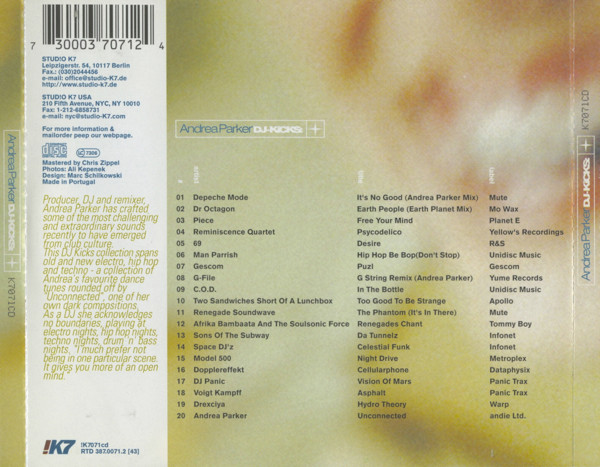 Andrea Parker - DJ-Kicks: | !K7 (K7071CD) - 2 Andrea Parker - DJ-Kicks: | !K7 (K7071CD) - 2
