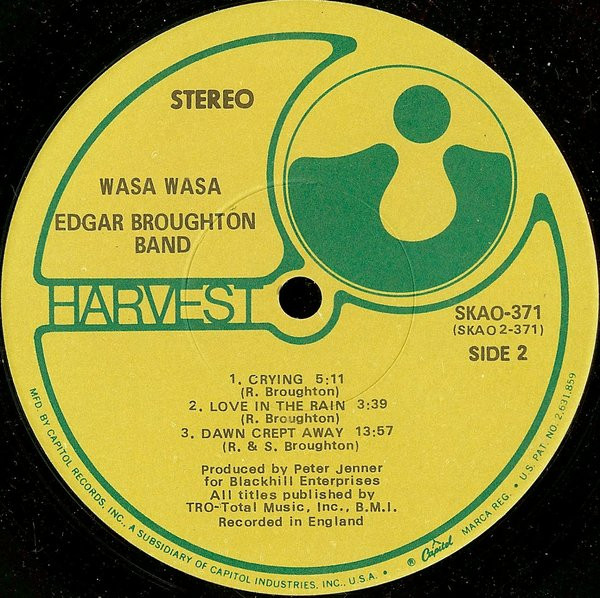 The Edgar Broughton Band - Wasa Wasa | Harvest (SKAO-371) - 3