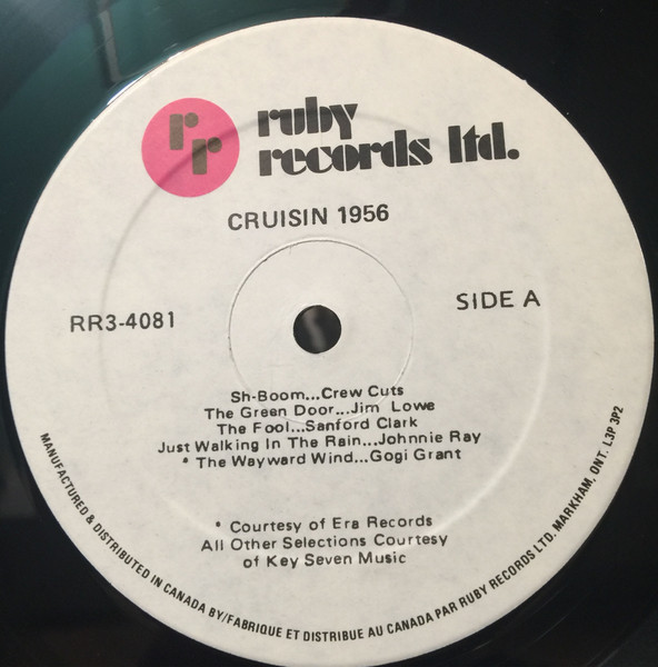 Various - Cruisin' 1956 [Vinyl] | Ruby Records Limited (RR3-4081) - 3