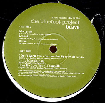 The Bluefoot Project - Brave | Chocolate Fireguard Records (CFA 12 005) - main