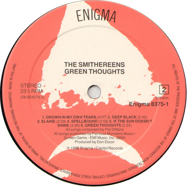 The Smithereens - Green Thoughts | Enigma (8375-1) - 4
