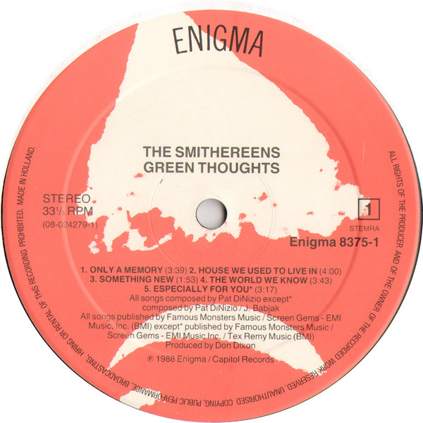 The Smithereens - Green Thoughts | Enigma (8375-1) - 3