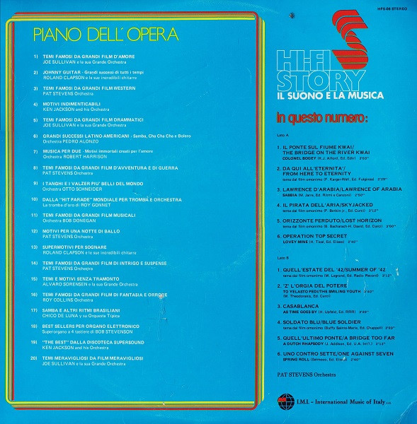Pat Stevens Orchestra - 12 Temi Famosi Da Grandi Film Di Guerra E D'Avventura | I.M.I. International Music Of Italy (HFS-08) - 4 Pat Stevens Orchestra - 12 Temi Famosi Da Grandi Film Di Guerra E D'Avventura | I.M.I. International Music Of Italy (HFS-08) - 4