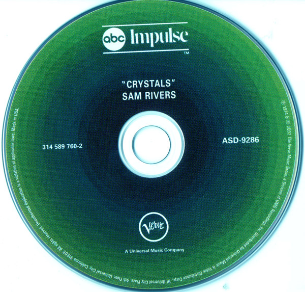 Sam Rivers - Crystals CD | Impulse! (314 589 760-2) - 2 Sam Rivers - Crystals CD | Impulse! (314 589 760-2) - 2