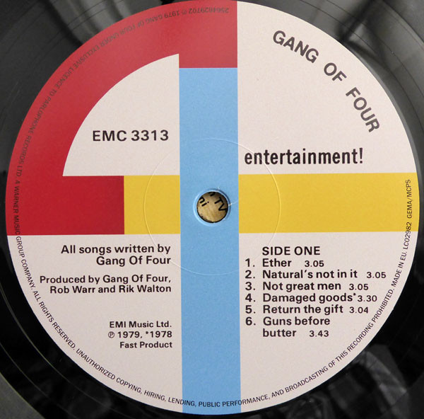 Gang Of Four - Entertainment! | Parlophone (EMC 3313) - 2 Gang Of Four - Entertainment! | Parlophone (EMC 3313) - 2