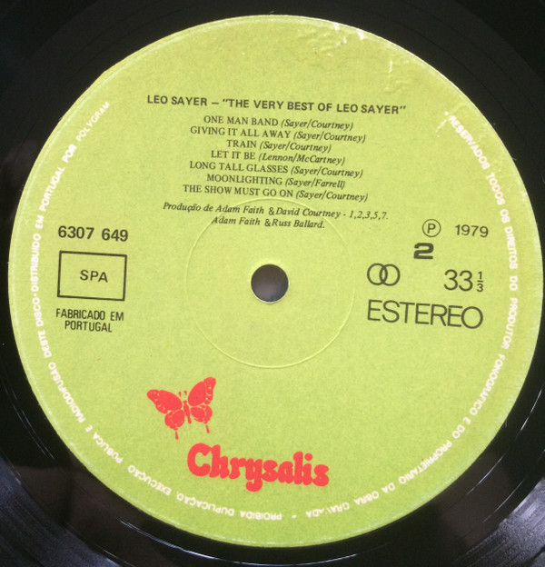Leo Sayer - The Very Best Of Leo Sayer | Chrysalis (6307 649) - 3