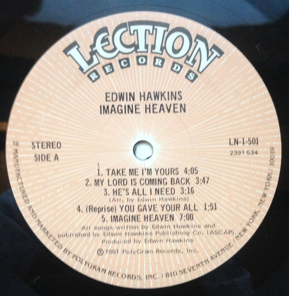 Edwin Hawkins - Imagine Heaven | Lection Records (LN-1-501) - 3