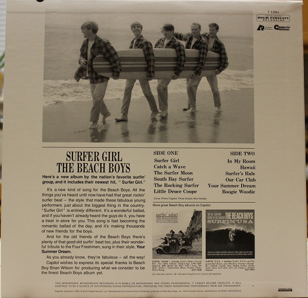 The Beach Boys - Surfer Girl LP | Analogue Productions (APP 060M) - 2 The Beach Boys - Surfer Girl LP | Analogue Productions (APP 060M) - 2