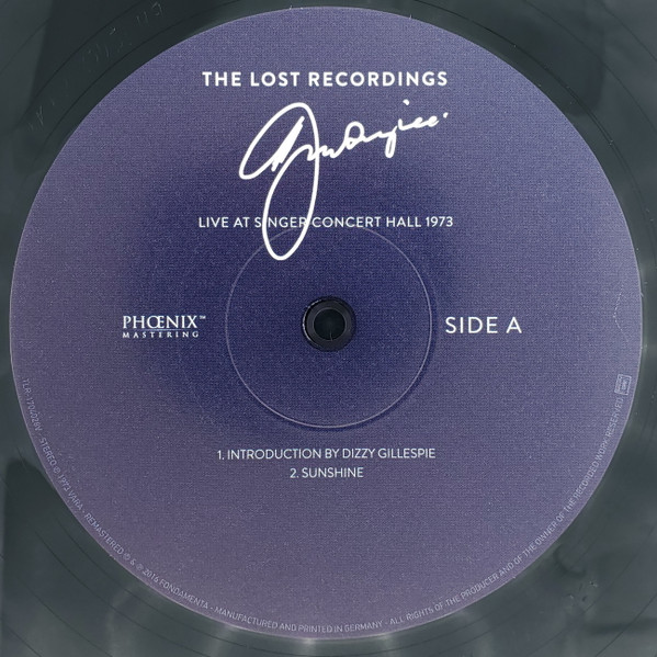 Dizzy Gillespie - Live At Singer Concert Hall 1973 | Fondamenta (TLR-1704028V) - 3