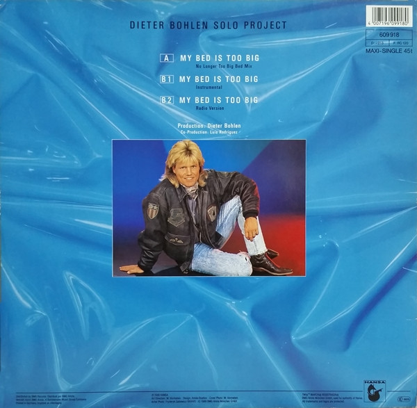 Blue System - My Bed Is Too Big | Hansa (609 918) - 2