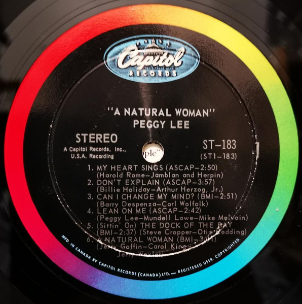 Peggy Lee - A Natural Woman | Capitol Records (Canada) Ltd. (ST-183) - 3 Peggy Lee - A Natural Woman | Capitol Records (Canada) Ltd. (ST-183) - 3