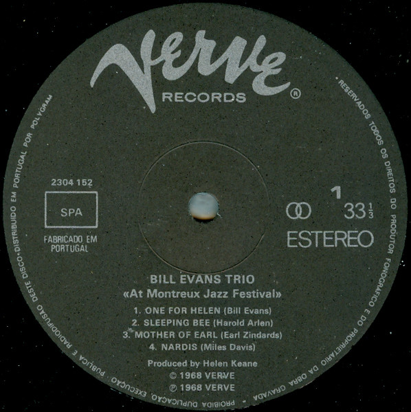 Bill Evans - At The Montreux Jazz Festival | Verve Records (2304 152) - 3