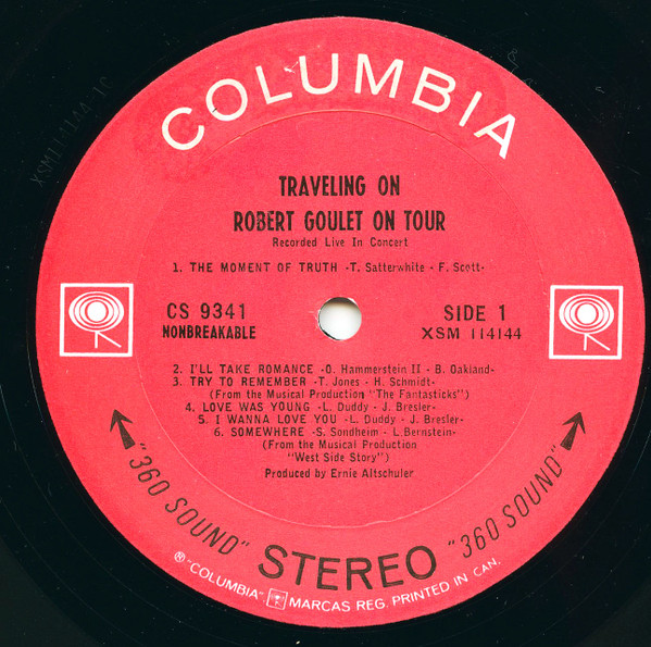 Robert Goulet - Traveling On - Robert Goulet On Tour | Columbia (CS 9341) - 3