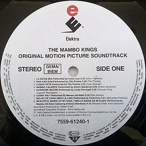 Various - The Mambo Kings (Selections From The Original Motion Picture Soundtrack) | Elektra (7559-61240-1) - 2
