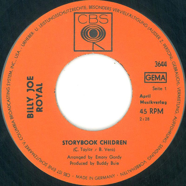Billy Joe Royal - Storybook Children | CBS (3644) - 3 Billy Joe Royal - Storybook Children | CBS (3644) - 3