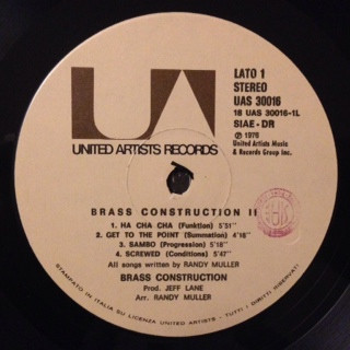 Brass Construction - Brass Construction II | United Artists Records (UAS 30016) - 2 Brass Construction - Brass Construction II | United Artists Records (UAS 30016) - 2