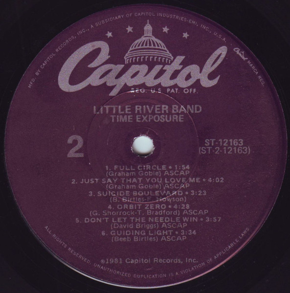 Little River Band - Time Exposure | Capitol Records (ST-12163) - 4