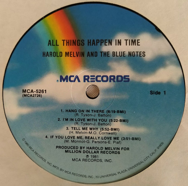 Harold Melvin And The Blue Notes - All Things Happen In Time | MCA Records (MCA-5261) - 3 Harold Melvin And The Blue Notes - All Things Happen In Time | MCA Records (MCA-5261) - 3