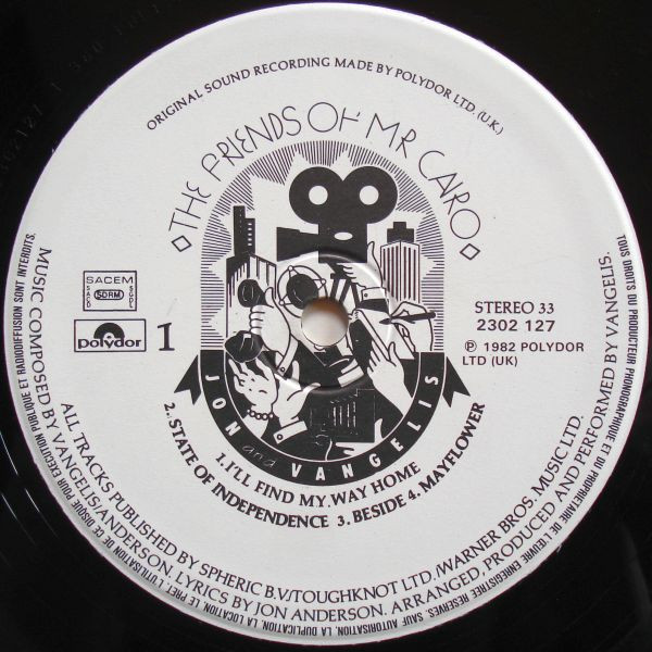 Jon & Vangelis - The Friends Of Mr Cairo | Polydor (2302 127) - 3 Jon & Vangelis - The Friends Of Mr Cairo | Polydor (2302 127) - 3