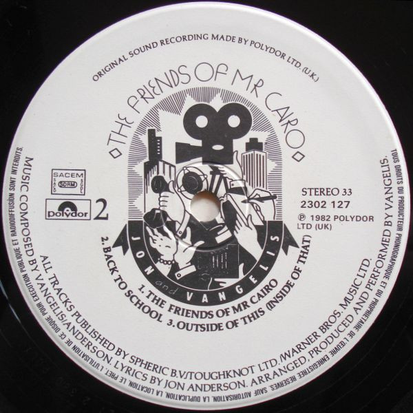Jon & Vangelis - The Friends Of Mr Cairo | Polydor (2302 127) - 4 Jon & Vangelis - The Friends Of Mr Cairo | Polydor (2302 127) - 4