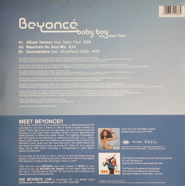 Beyoncé Feat. Sean Paul - Baby Boy | Columbia (674408 6) - 2