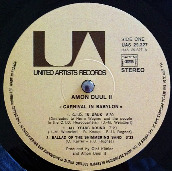 Amon Düül II - Carnival In Babylon | United Artists Records (UAS 29 327) - 4 Amon Düül II - Carnival In Babylon | United Artists Records (UAS 29 327) - 4
