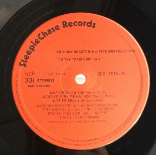 Anthony Braxton - In The Tradition | SteepleChase (SCS-1015) - 4