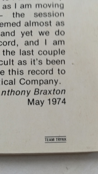 Anthony Braxton - In The Tradition | SteepleChase (SCS-1015) - 3