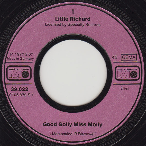 Little Richard - Good Golly Miss Molly / Keep-A-Knockin' | Metronome (39.022) - 2