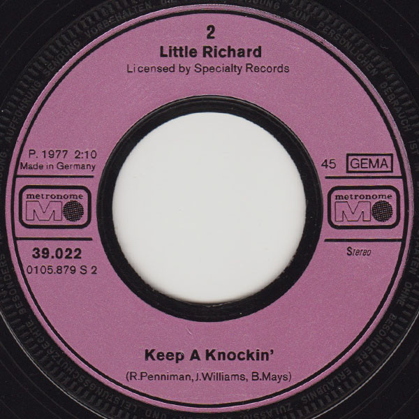 Little Richard - Good Golly Miss Molly / Keep-A-Knockin' | Metronome (39.022) - 3