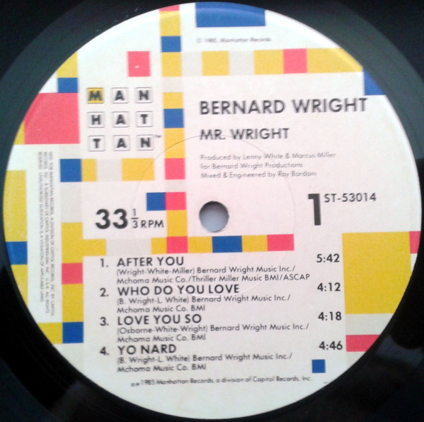 Bernard Wright - Mr. Wright | Manhattan Records (ST 53014) - 3