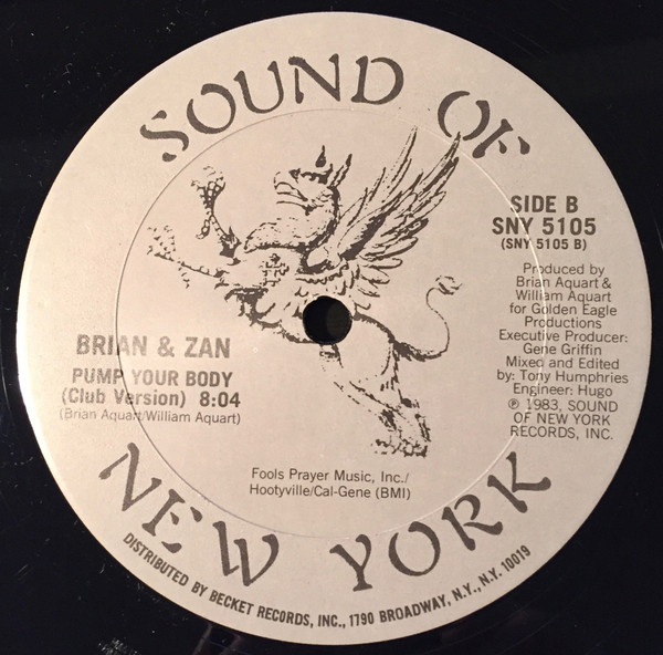 Brian & Zan - Pump  Your Body | Sound Of New York (SNY 5105) - 2