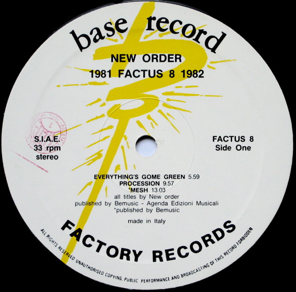 New Order - 1981-1982 | Base Record (FACTUS 8) - 3 New Order - 1981-1982 | Base Record (FACTUS 8) - 3