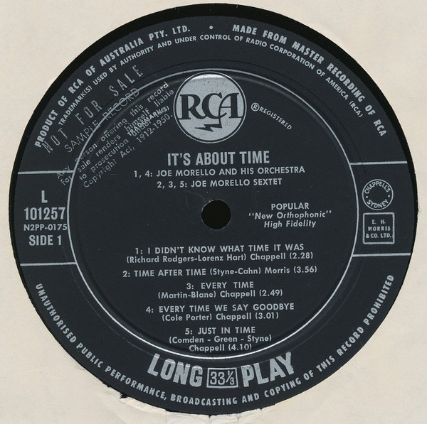 Joe Morello - It's About Time | RCA (L101257) - 3 Joe Morello - It's About Time | RCA (L101257) - 3